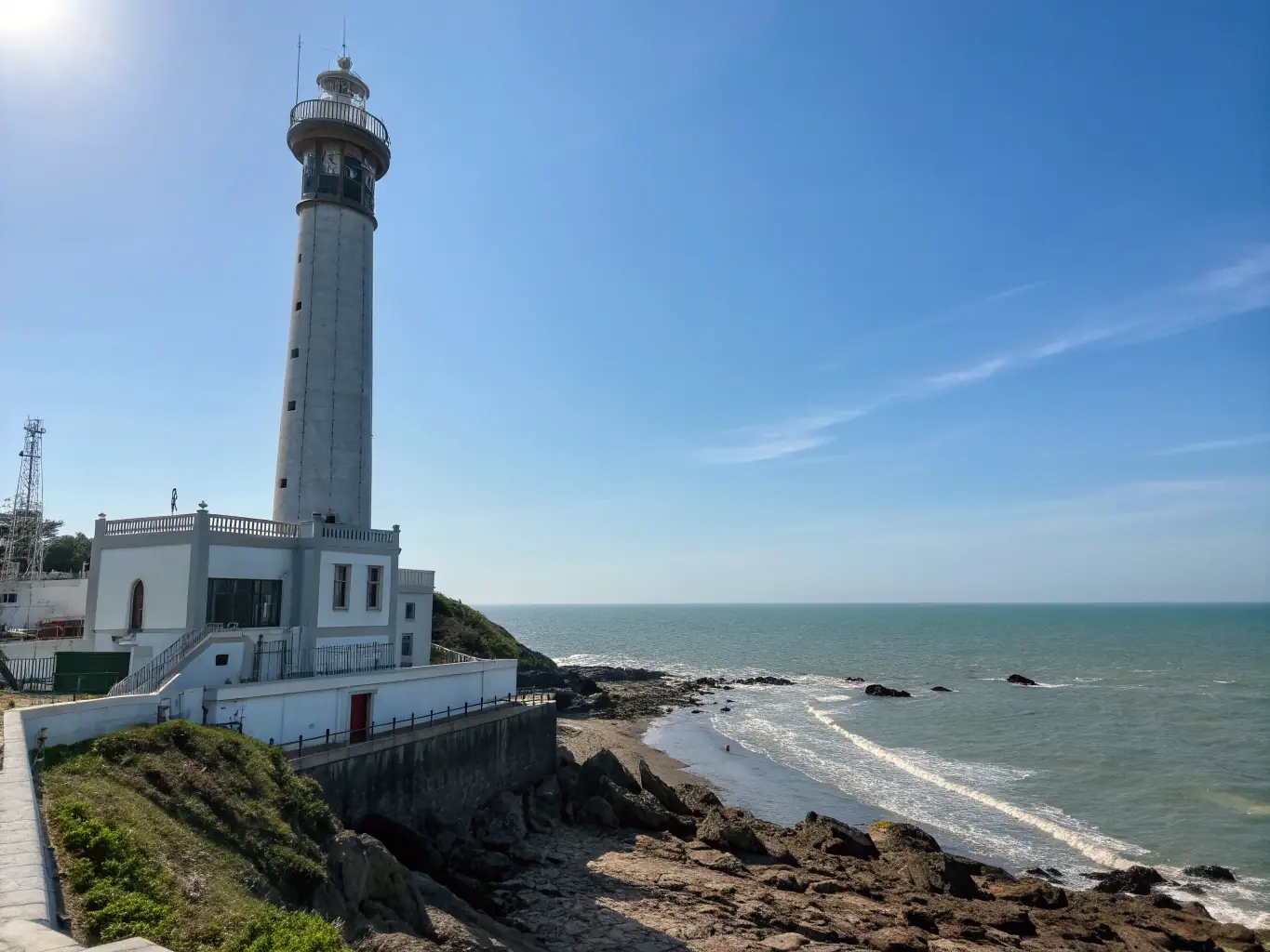 A clear, focused image of a lighthouse guiding ships through a storm, representing the clarity and direction that effective messaging provides.